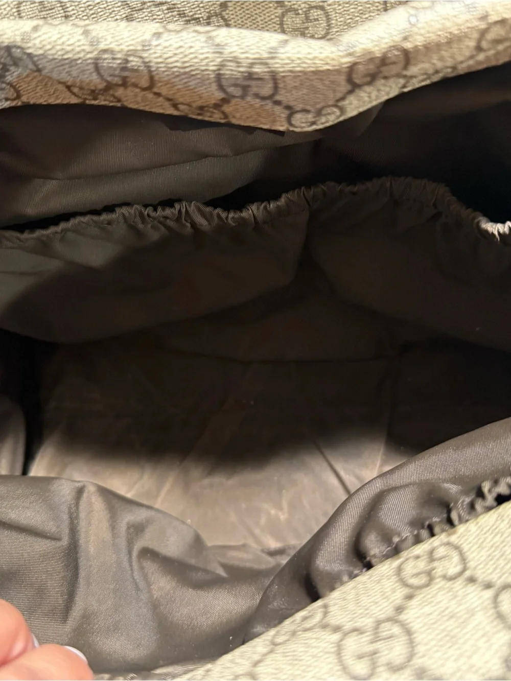 Gucci Beige & Brown GG Monogram diaper bag